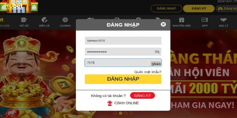 Người chơi cần nắm những bước cơ bản để đăng nhập hệ thống.
