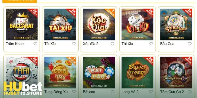 Kho game bài Hubet nổi bật và chất lượng 